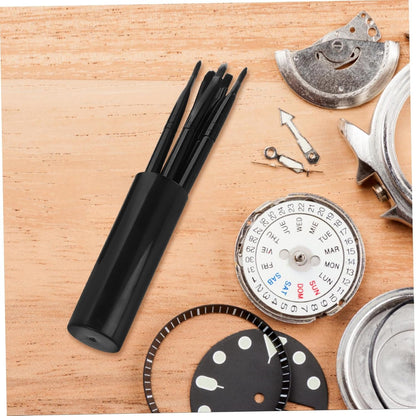 Cabilock Watch Cleaning Brush Kit with Brushes Storage Box for Cleaning Polishing Essential Watch Tool for