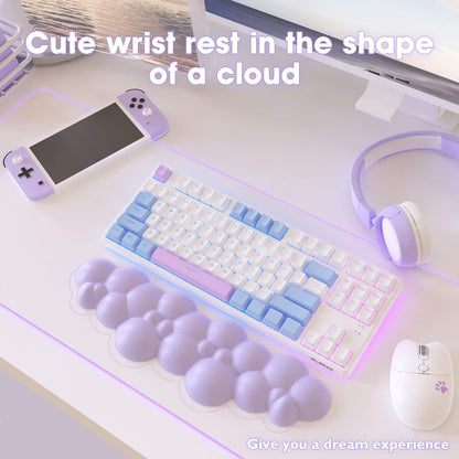Gaming Keyboard Wrist Rest Pad,Memory Foam Keyboard Palm Rest, Ergonomic Hand Rest,Wrist Rest for Computer Keyboard,Laptop,Mac,Lightweight for Easy Typing Pain Relief-Purple