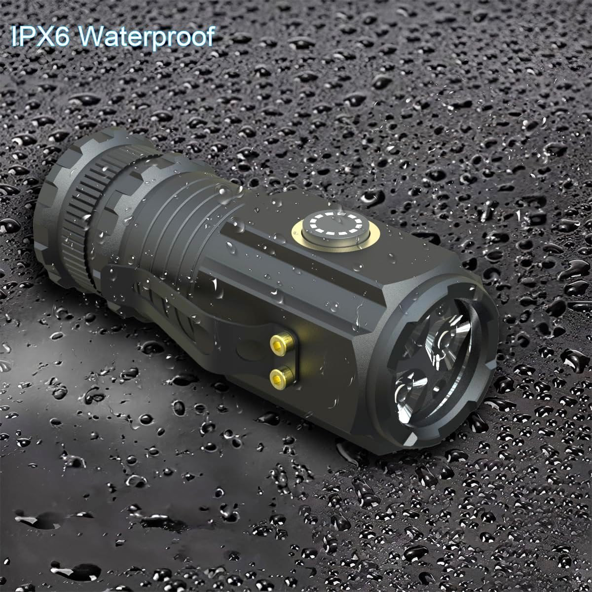 Mini LED Flashlight - Handheld, Aluminum, Rechargeable, 5 Lighting Modes, Waterproof, Tactical Design for Outdoor Activities and Emergencies