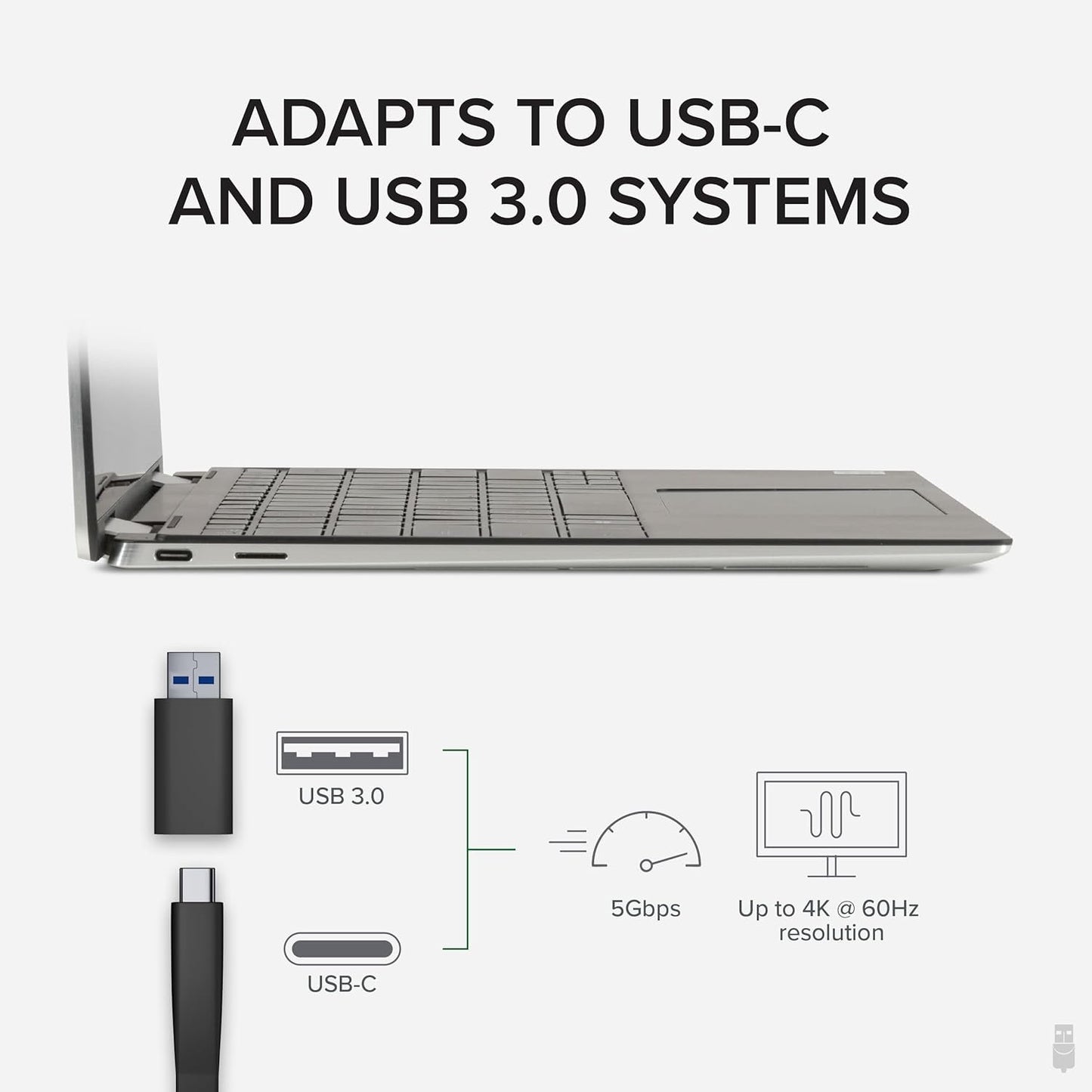 Plugable 4K DisplayPort and HDMI Dual Monitor Adapter for USB 3.0 and USB-C, Compatible with Windows and Mac