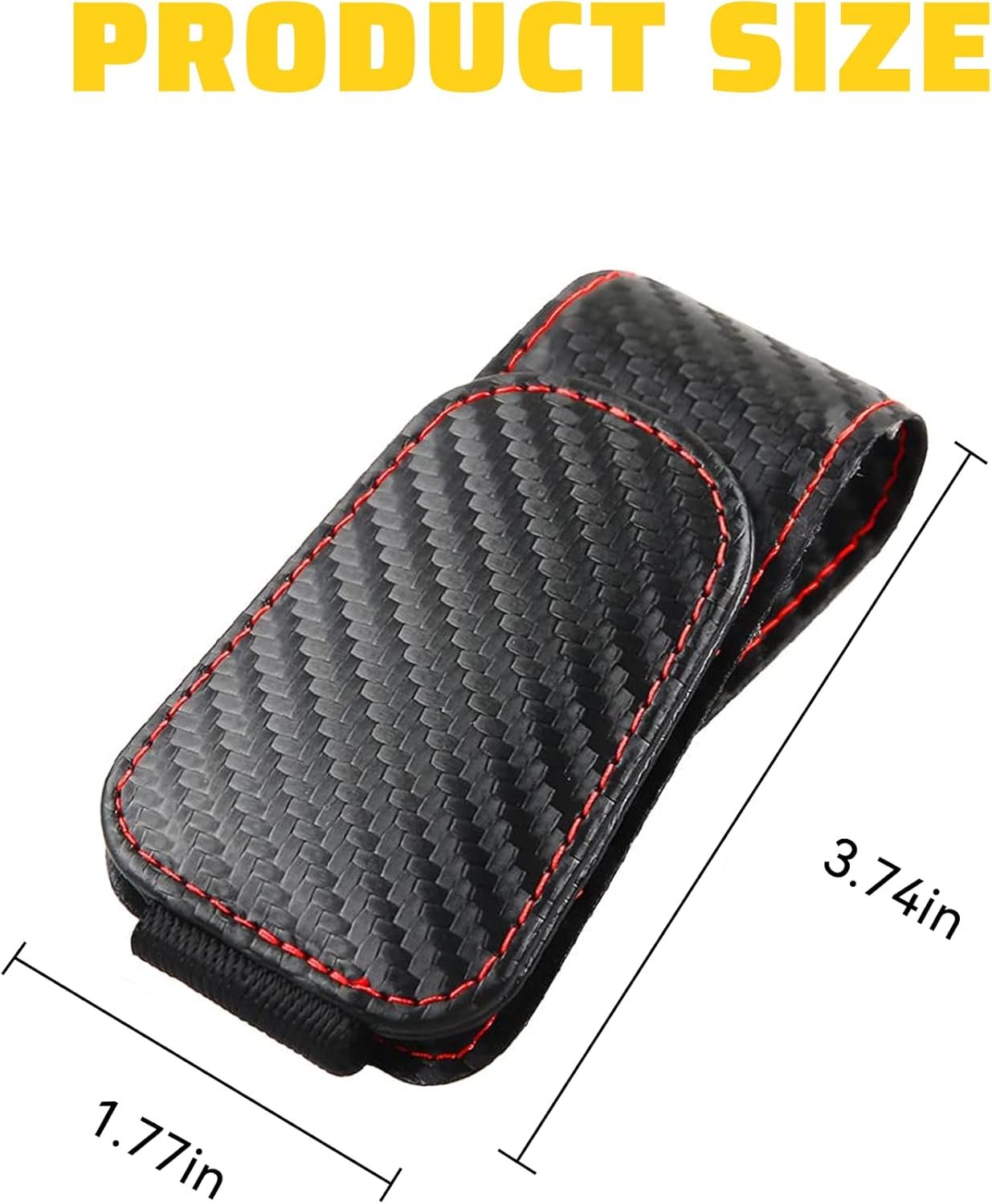 KAQISI Sunglasses Holders for Car Sun Visor, Leather Eyeglasses Hanger Mounter, Magnetic Glasses Holder and Ticket Card Clip, Auto Interior Accessories Universal for SUV (Carbon Fiber)