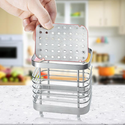 IWNTWY Utensil Holder, Stainless Steel Utensil Drying Rack with Detachable Base, Silverware Cutlery Flatware Holder Rack for Kitchen Storage Forks, Knives, Spoons, Chopsticks