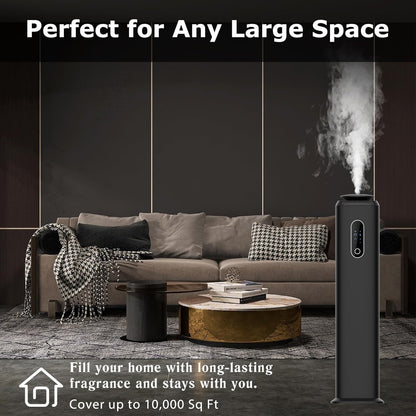 1000ML- Tower Hotel Scent Diffuser with WiFi App Control for Whole House - Commercial Diffuser Machine Cover 10000 Sq Ft - Scent Air Machine & Waterless Essential Oil Diffuser for Large Room - Black