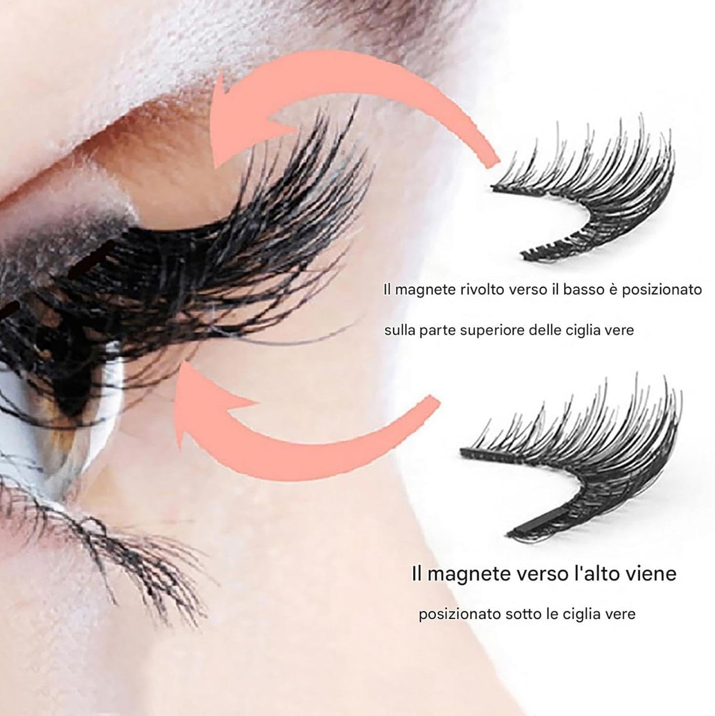 Magnetic Eyelashes - Waterproof 3D EyeLashes with Applicator, 2 Pair Reusable Eye Makeup Accessories, No Glue Eye Lash for Women, Girls