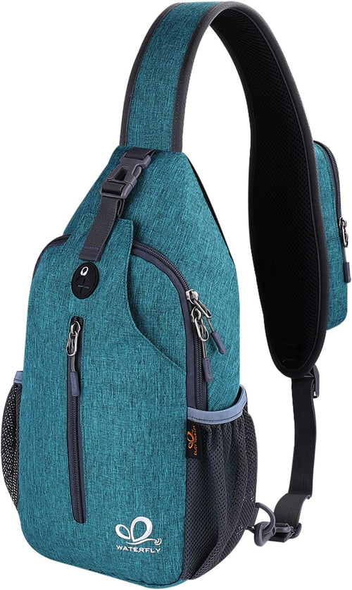 WATERFLY Sling Bag Sling Backpack Crossbody Bag Hiking Daypack for Men Women