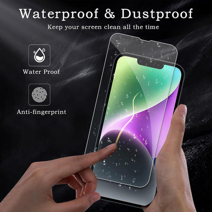Screen Protector for Apple iPhone 14, Tempered Glass Film, Ultra HD 9H Hardness Case Friendly Anti Scratch Bubble Free Ultra Resistant Oil-Resistant Shatter Protection, 3-Pack
