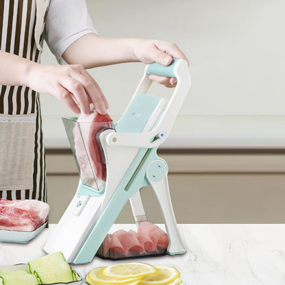 Cucumber Slicer - Food Cutter Slicer,5-in-1 Adjustable Kitchen Tools for Home Cutting Slicing Cooking Shredding Vegetable Fruit Salad Prep