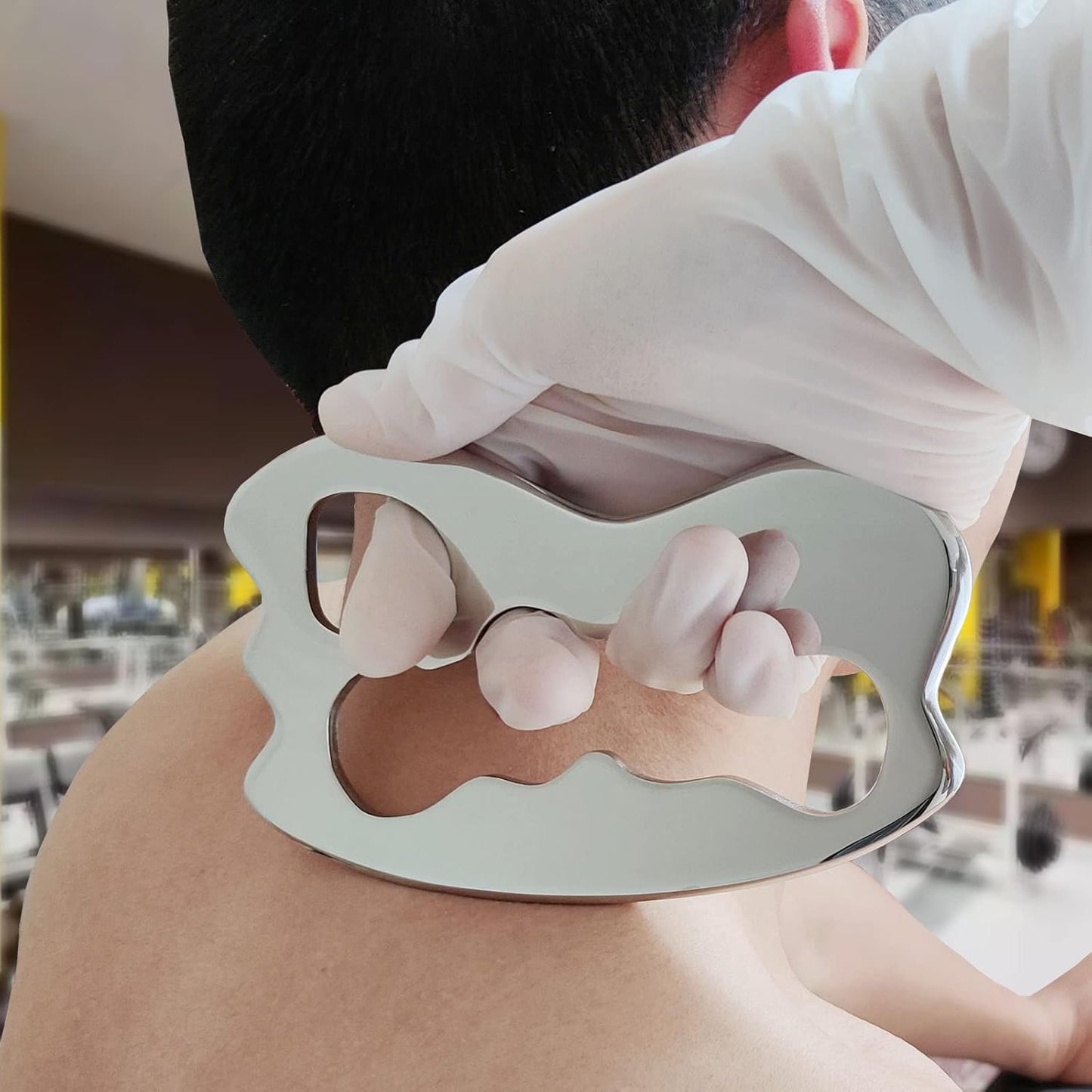 Medical Grade Stainless Steel Gua Sha Scraping Massage Tool -IASTM TOOL- Body Care Scraping Massage Tool - Relaxing Soft Tissue Tools - Reduce Neck,Back,Arm muscle Pain(Robulove-10)