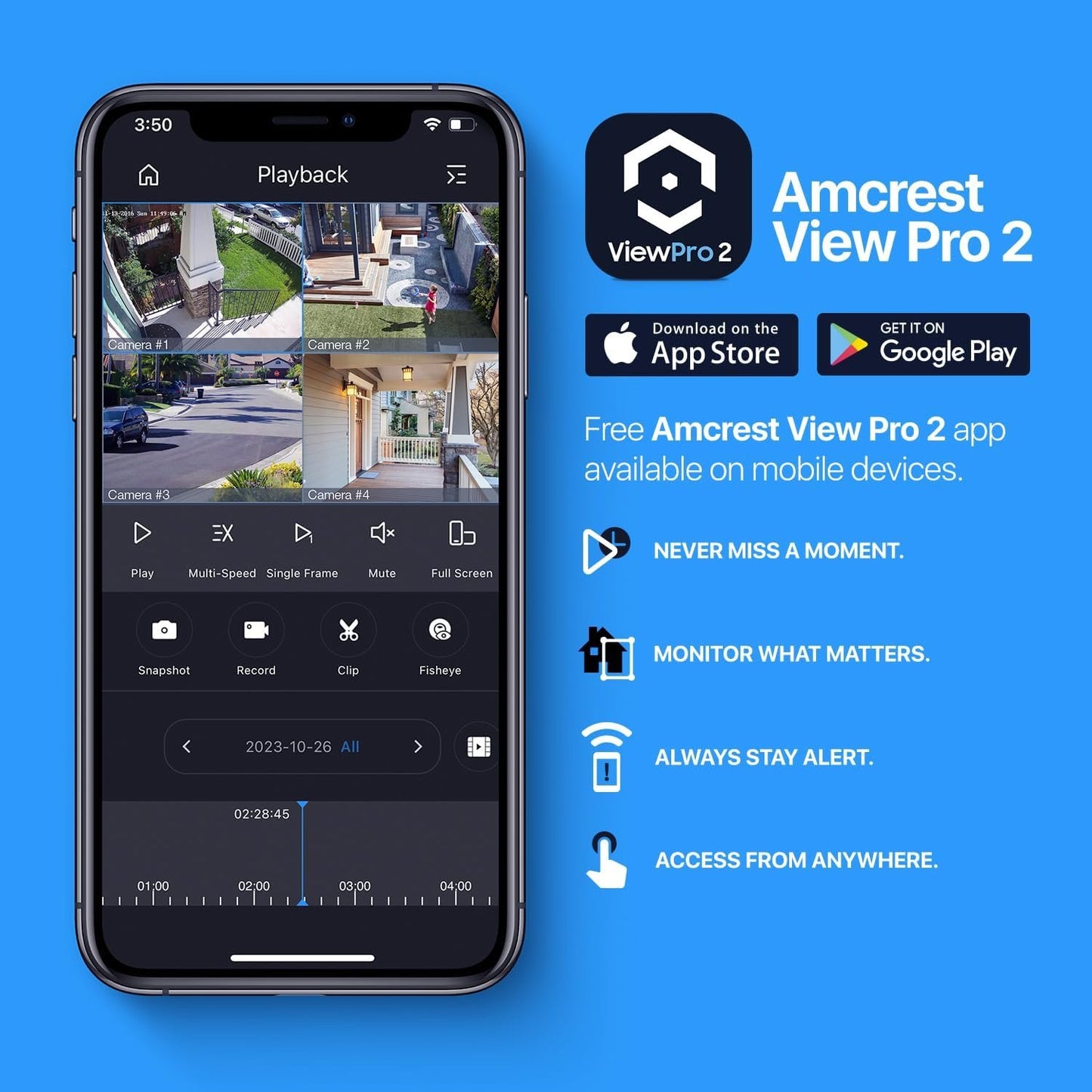 Amcrest 5MP Turret POE Camera, UltraHD Outdoor IP Camera POE with Mic/Audio, 5-Megapixel Security Surveillance Cameras, 98ft NightVision, 2.8mm Lens (103Â° FOV), IP67, MicroSD (256GB), (IP5M-T1179EW)