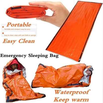 Emergencys Blanket Survival Sleeping Bag, Lightweight Survival Blanket Foil, Emergencys Thermal Blanket Survival Gear, Waterproof Survival Bivy Bag for Outdoor