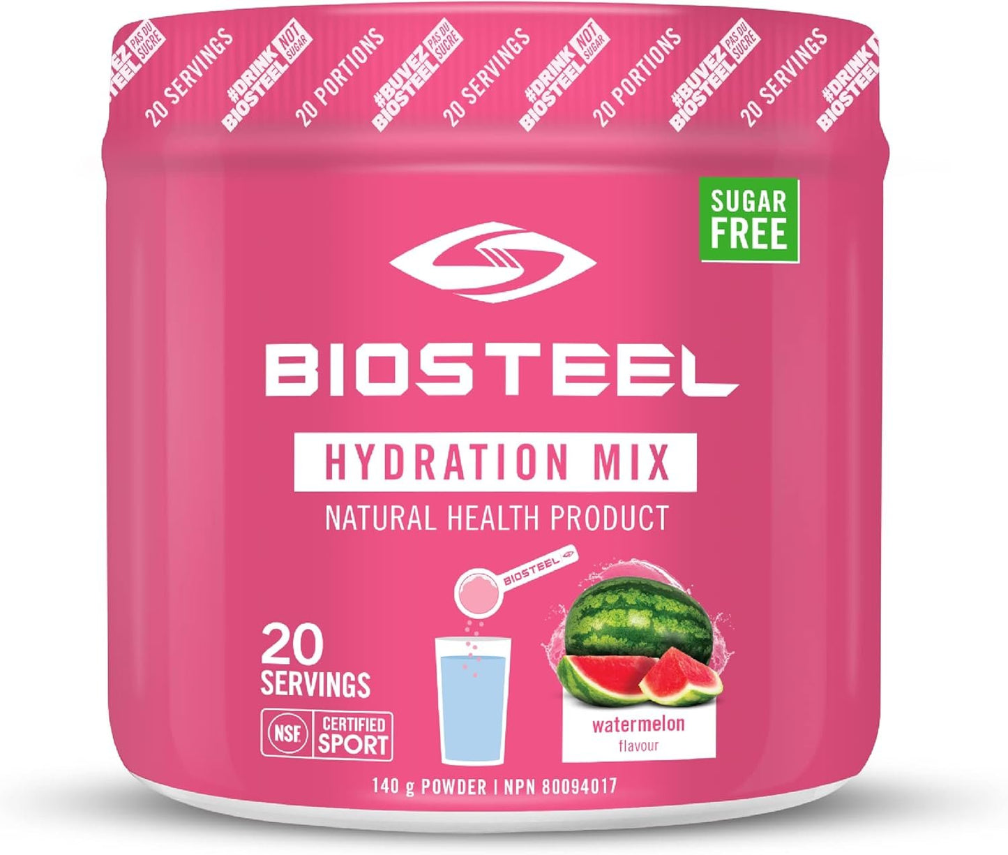 BioSteel Hydration Mix | White Freeze (45 Servings) + Watermelon (20 Servings) Zero Sugar Hydration Drink Mix