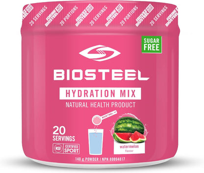 BioSteel Hydration Mix | White Freeze (45 Servings) + Watermelon (20 Servings) Zero Sugar Hydration Drink Mix