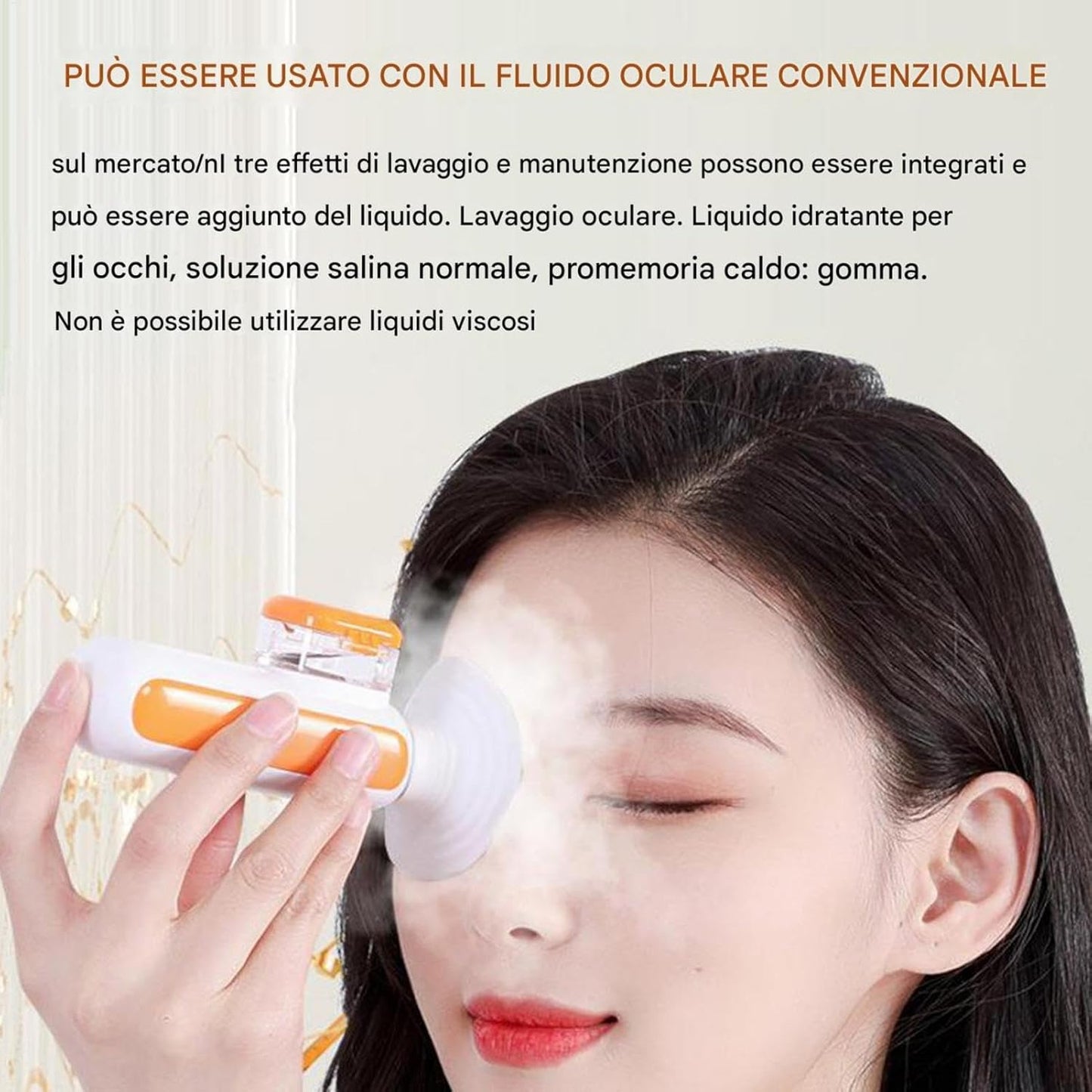 Eye Mist Sprayer, Portable Face Mister with Warm Compress, Handy Rechargeable Eye Steamer, Deep Hydration Skin-care Tool, Moisturizing Facial Sprayer, for Home & Travel