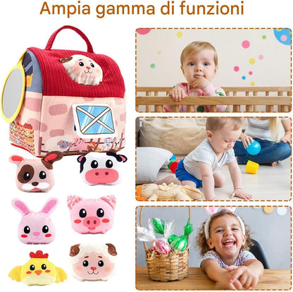 Generico Farm Playset, Stuffed Animal Plush Barn Toys Set, Pretend Play Farm Animal Plushs Easter Basket Stuffers, Soft Toy for Kids Birthday, Multi-Size