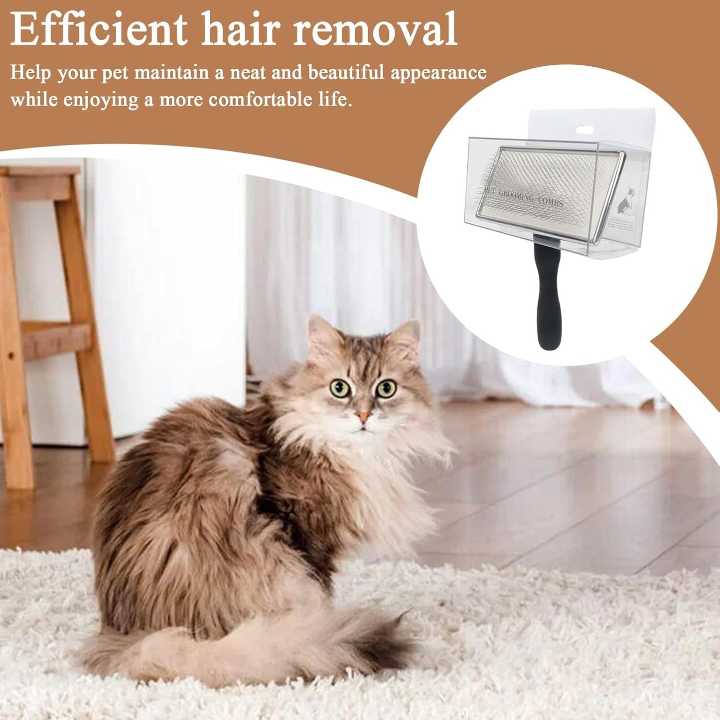 Aghi in metallo per la cura del cane, attrezzi per la pulizia degli animali domestici, strumento per la rimozione dei capelli per tutti i tipi di capelli