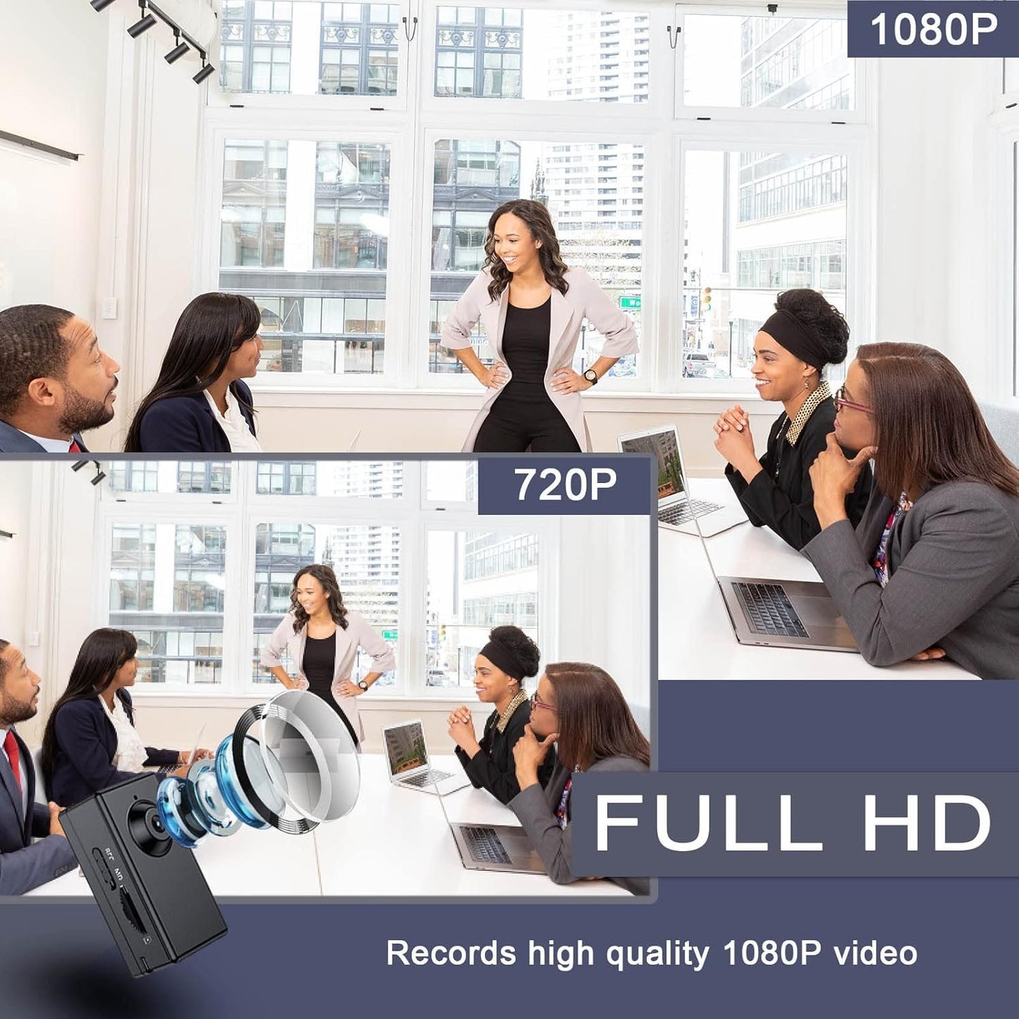 FUVISION No WiFi Security Camera,Mini Camera Surveillance,1080P Micro Camera,Small Camera 90 Minutes Battery,Portable Nanny Camera Motion Detect,24/7 Loop Record,Perfect for Home and Office Security