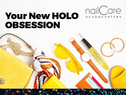 Nail Care Headquarters Refillable Holographic Cuticle Oil Pen for Nails - Empty Holo Squeeze Nail Oil Pen with Brush from by Bliss Kiss 3-Pack