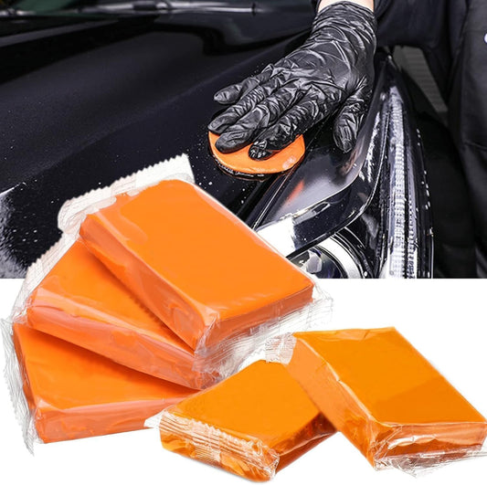 Premium Grade 5 Pc Orange Clay Bar Kit Set for Auto Detailing High Cleaning, Washing, and Adsorption Capacity for Car Wash and Detailing
