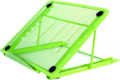 Multi-Functional Metal Stand Holder Tab p Foldable Stand 6 Levels Adjustable Notebook Riser Portable Ventilated Cooling Laptop Stand Green