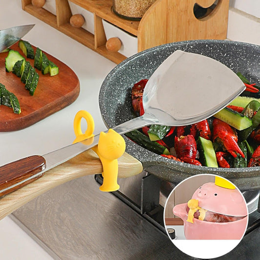 Cat Spatula Holder, Silicone Spatula Holder - Cat Spoon Rack | Heat Resistant Kitchen Utensil Home Restaurant Kitchen Gadgets