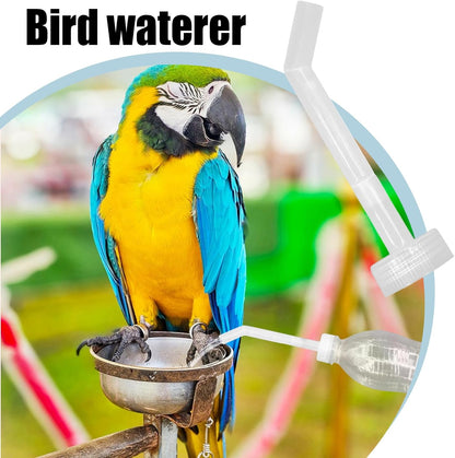 Rukjmqi Bird Waterer and Feeder,Bird Feeder Water Dispenser Filler | Long Drinker Injector, Filling Tool Watering System, Feeding Supplies for Parrot Cockatiel Lovebirds