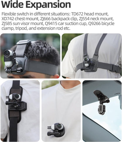 Fututech Folding Extension Connector for Insta360 GB 3S/ GO 3 Frame Protection for Action Cameras Support Adapter Accessory