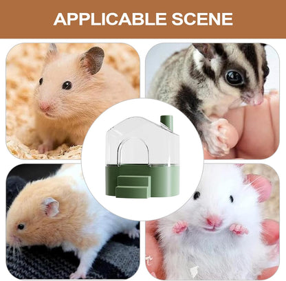 Hamster Sand Bath Container, Large Transparent Hamsters Bath Sandbox, Small Animal Houses and Habitats, For Cleaning, Playing, Exploring, Hiding, Sleeping, Lemming