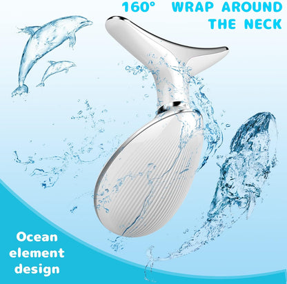 Face Massager Firming Wrinkle Removal Device for Neck Face,Double Chin Reducer Vibration Massager for Skin Care, Wrinkle Removal, Smoothing, Tightening and Improvement