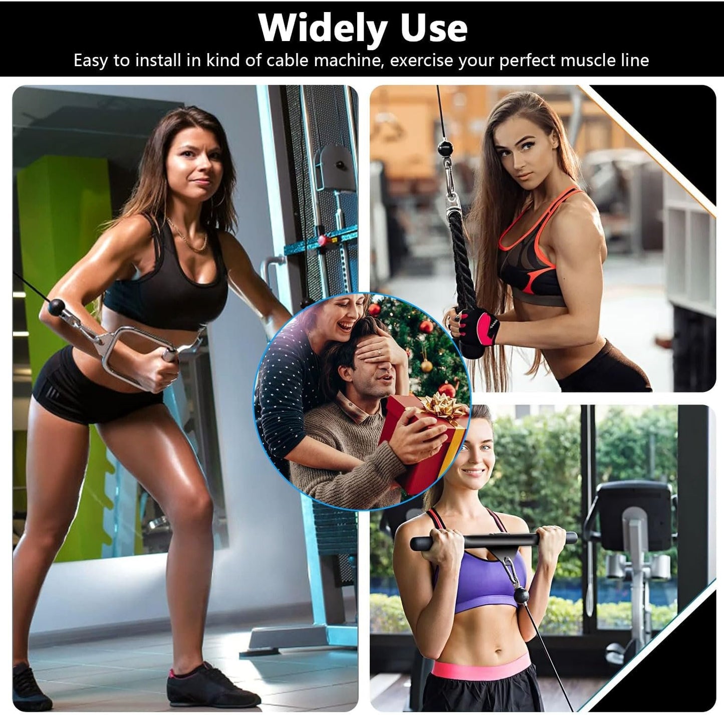 Taeku Fitness Pulley Cable, Heavy Duty 6mm Cable Steel Wire Rope Replacement Cable Machine Accessories for Home Gym Weight Lift Pulley System