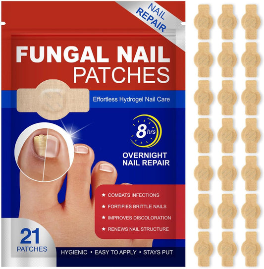 Toenail Patches, Nighttime Nail Repair, Breathable Foot Care, Crack and Discoloration Medication, Comfortable Adhesive, Pedicure Solution for Men Women Athletes Home Use