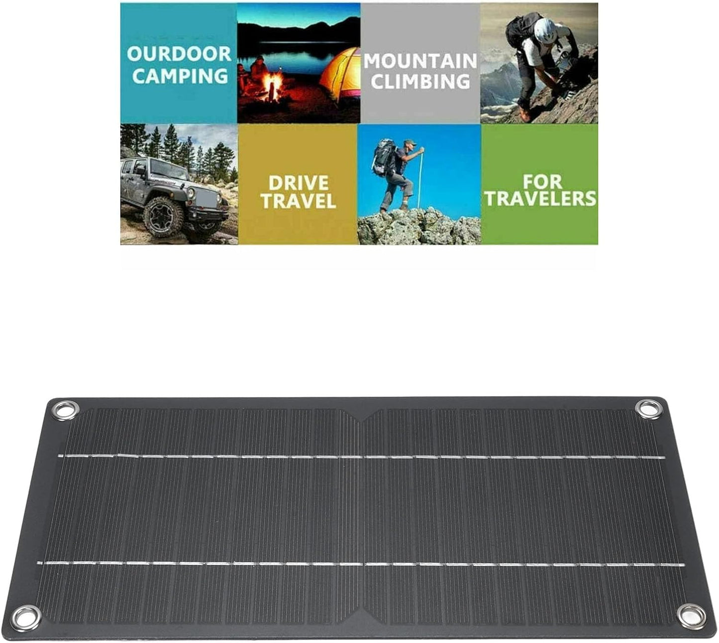 600W Solar Panel Kit, Portable Solar Panel Charger with 100A Controller, High Efficiency, Easy Install, for Boat Car RV Outdoor Travel Camping