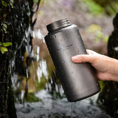 Boundless Voyage Titanium Water Bottle 1 Liter Single-layer Sports Bottle Ultralight Leakproof Drinkware for Outdoor Camping Hiking