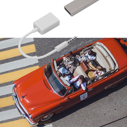 USB Female to 3.5mm Jack Audio Adapter, USB to Aux Audio Adapter 3.5mm Male Aux Plug Jack to USB 2.0 Converter Cable Cord Converter Cable for Playing Music with U Disk in Your Car
