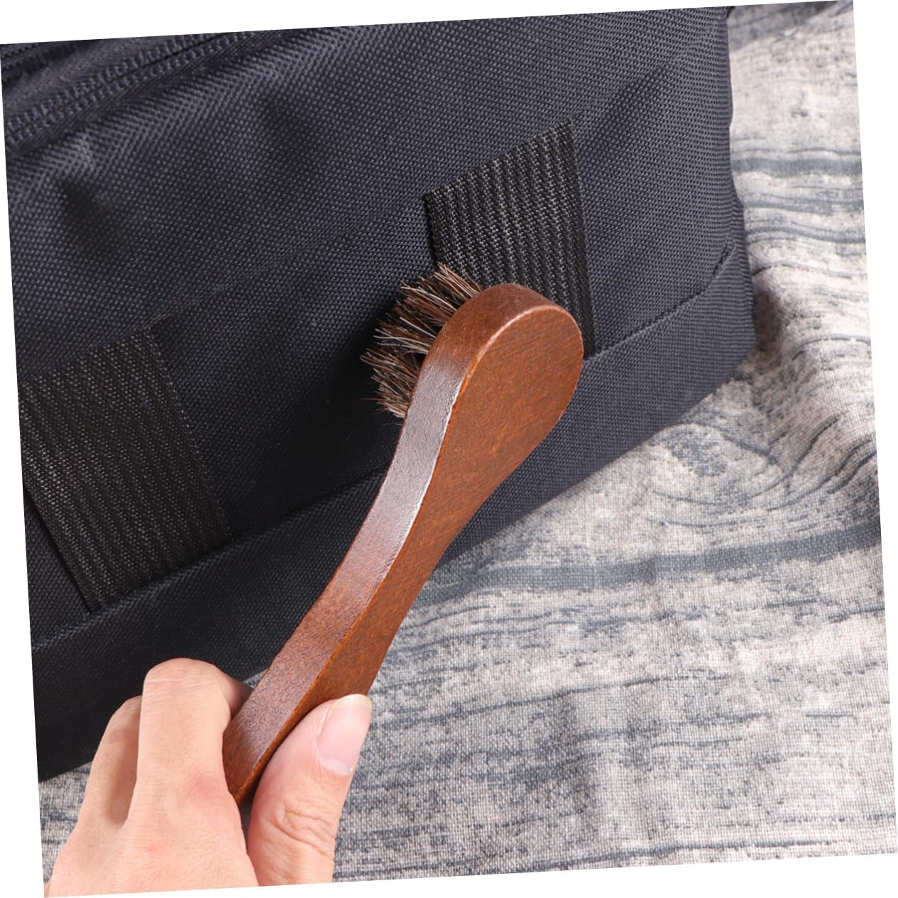 3pcs Wooden Long Handle Horse Hair Shoe Polishing Brushes Essential Cleaning Brushes for Men and Women Footwear Care/2946