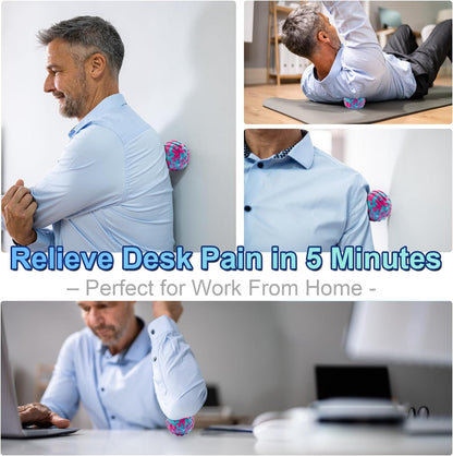 Massage Ball for Myofascial Release, Deep Tissue Massage for Back & Shoulder, Muscle Knot Relief, Pressure Point Therapy, Yoga Ball, Relieves Muscle Pain – Mobility Ball for Recovery, Small