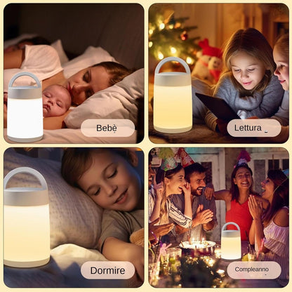 Kids Night Lamp, Baby Night Light, 10 Colours with Remote Control, Smart Portable Lantern, Kids Desk Lighting for Bedroom, Living Room, 5.71 x 3.27 Inches, White