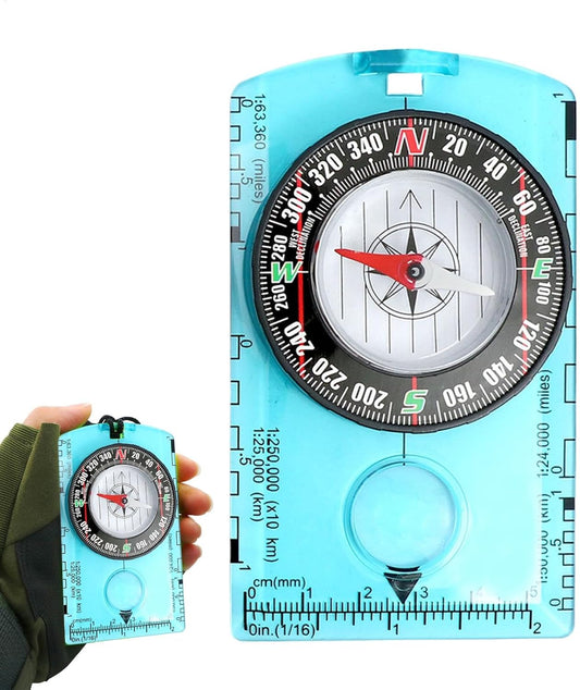 Small Compass for Hiking,Precise Portable Orienteering Compass - Lightweight Travel Supplies, User Friendly Camping Gear for Mountaineering