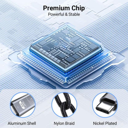 AHGEIIY 4K@60Hz USB C to HDMI Cable 2M, Type C to HDMI Adapter Nylon Braided Thunderbolt 4/3 to HDMI, HDMI to USB C for iPhone 16 Pro Max Plus, MacBook Pro Air iPad, Pro XPS, Galaxy S25 Steam Deck