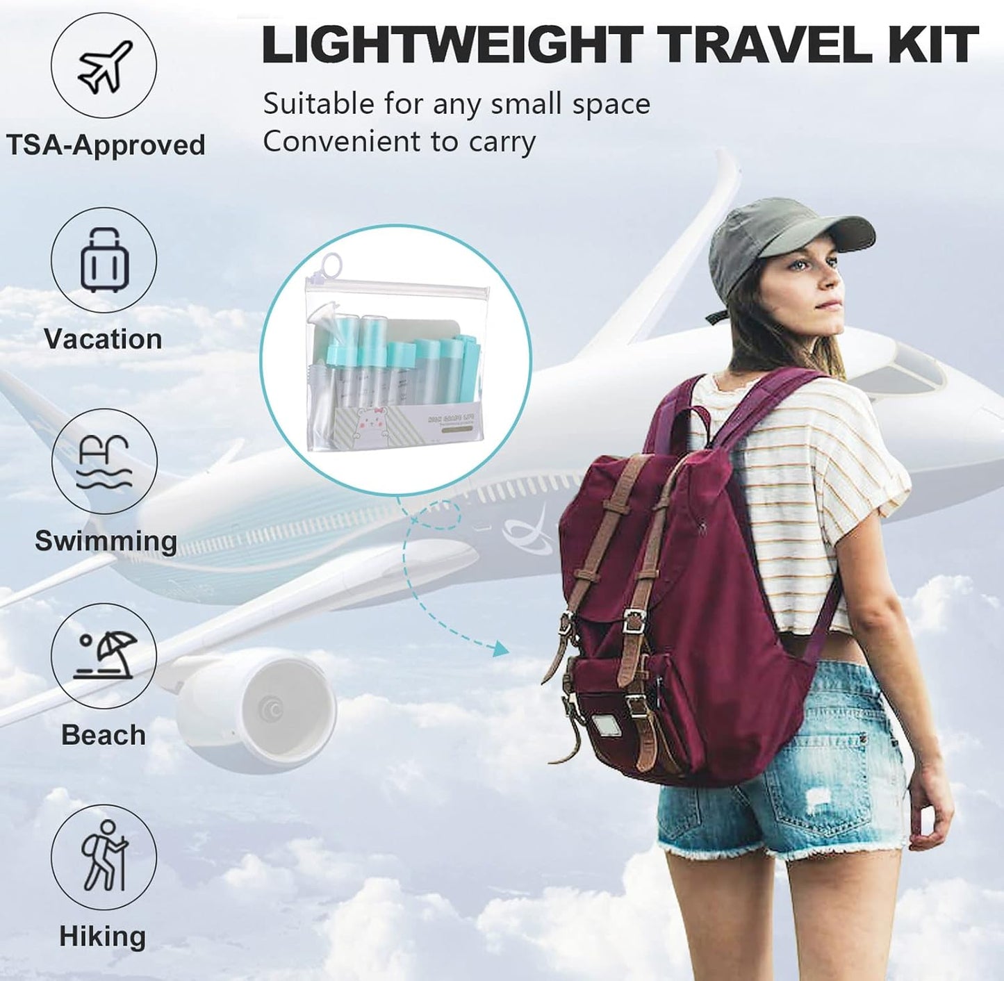 Tsa Approved Travel Toiletry Bottles Leakproof Containers Kit (BPA FREE) Travel Accessories Travel Bottles 12 Count Green-12