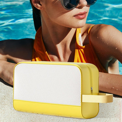 Waterproof Storage Beach Gym Bag - Gym Toiletry Bag - Mesh Shower | Workout Toiletry | Zippered Hygiene | Lightweight Toiletry Kit | Toiletry with Hook, Straw Yellow, Refer to description, Unisex