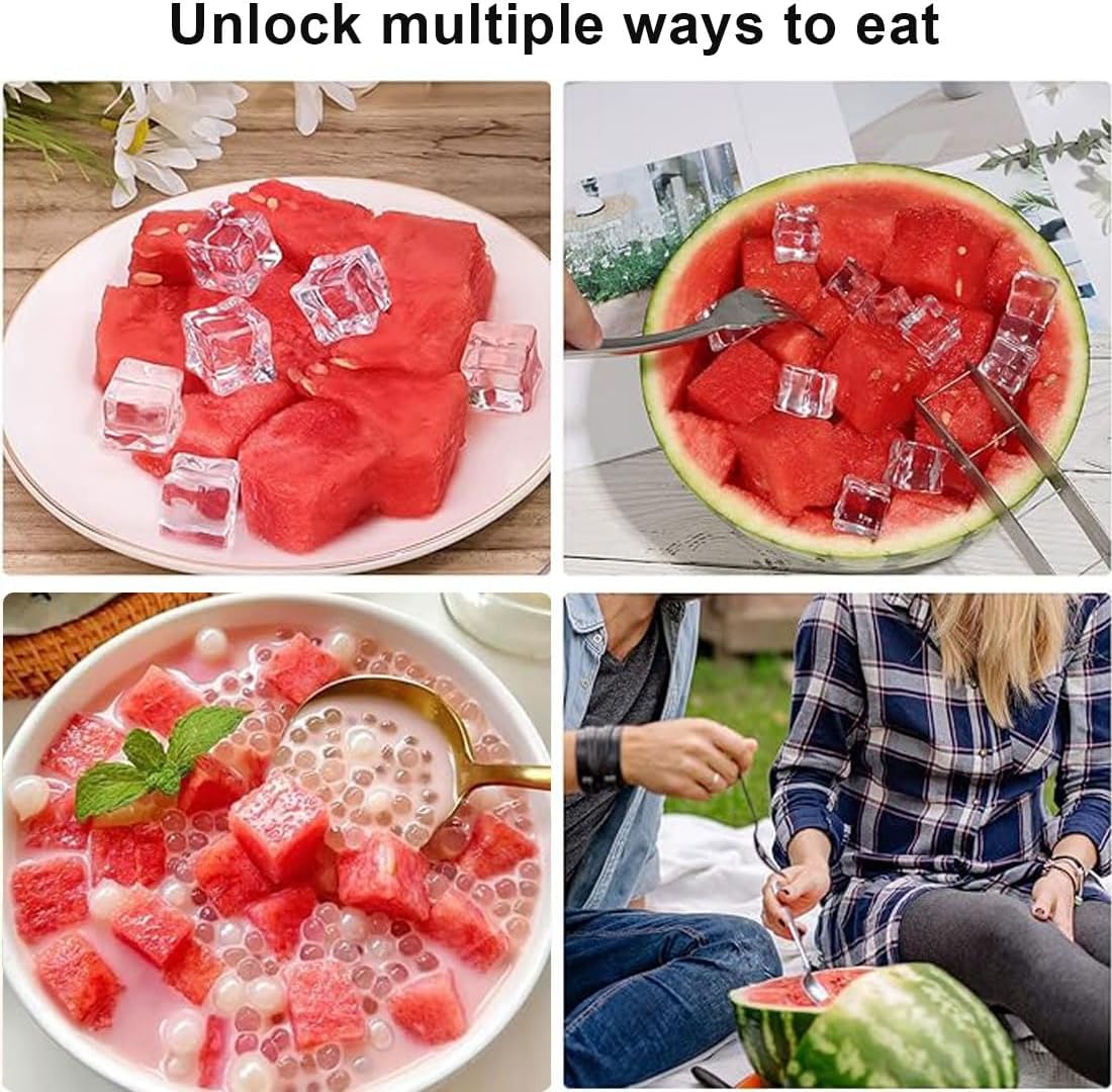 Wtermelon Cutter Slicer Stainless Steel 2024 New Creative Trends Kitchen Gadgets Cut Watermelon Into Cubes Knife Melon Baller for Kitchen Gadgets Useful Cool Tool