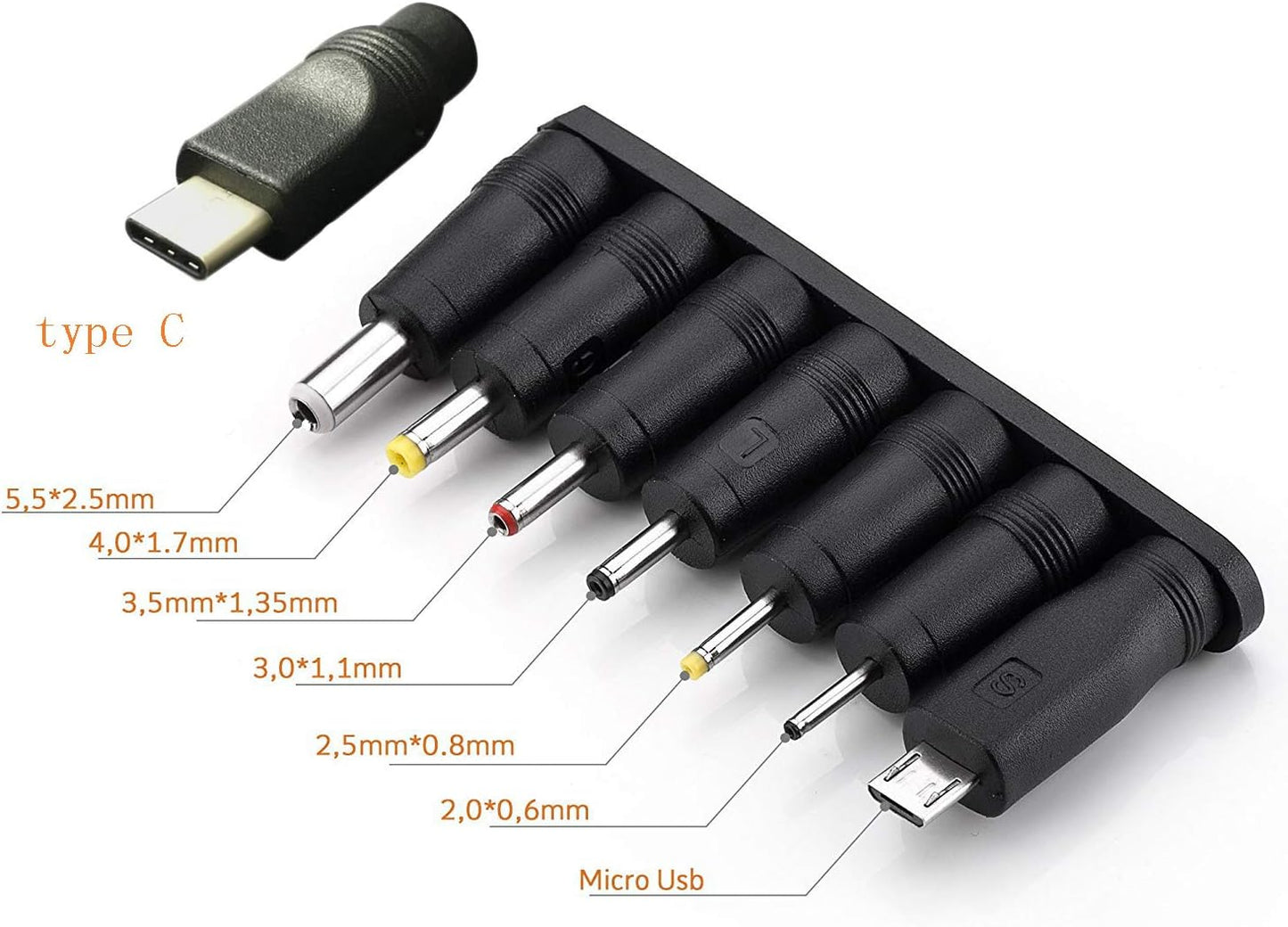 Aukru Universal Power Supply with 8 Switching Plugs Adapters for 5 V Household Electronics and USB Devices – 2000 mA Max