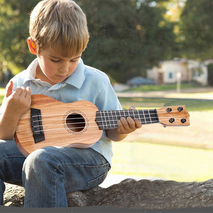 Guitar Toy for Children, Guitar for Children, Ukulele Children, Guitar Toy, for Children with 4 Adjustable Strings, Educational Learning Toys (Mogano 15 inch)