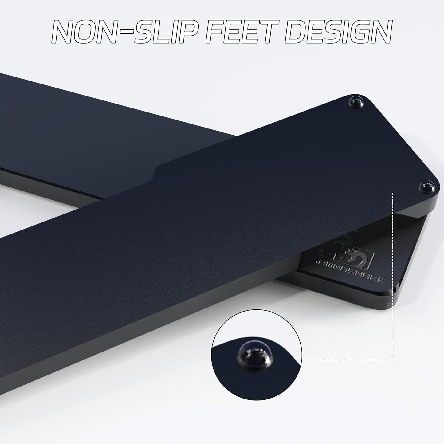 SELORSS Acrylic Keyboard Wrist Rest - Tenkeyless, Ergonomic, No Numeric Keypad - Modern, Black