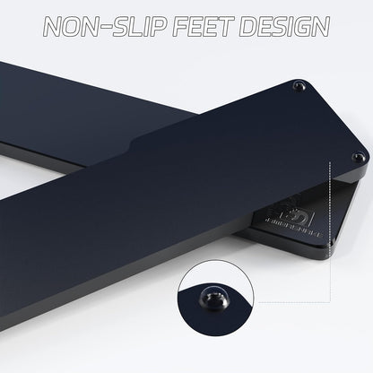 SELORSS Acrylic Keyboard Wrist Rest - Tenkeyless, Ergonomic, No Numeric Keypad - Modern, Black