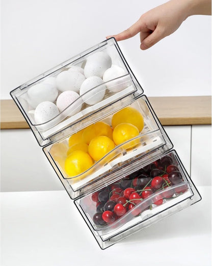 Diskary Fridge Organizers, Stackable Kitchen Organizers and Storage, Fridge Organizers and Storage, Reusable Food Containersin Home Kitchen, Barbecue Shop, Restaurant, BPA-Free