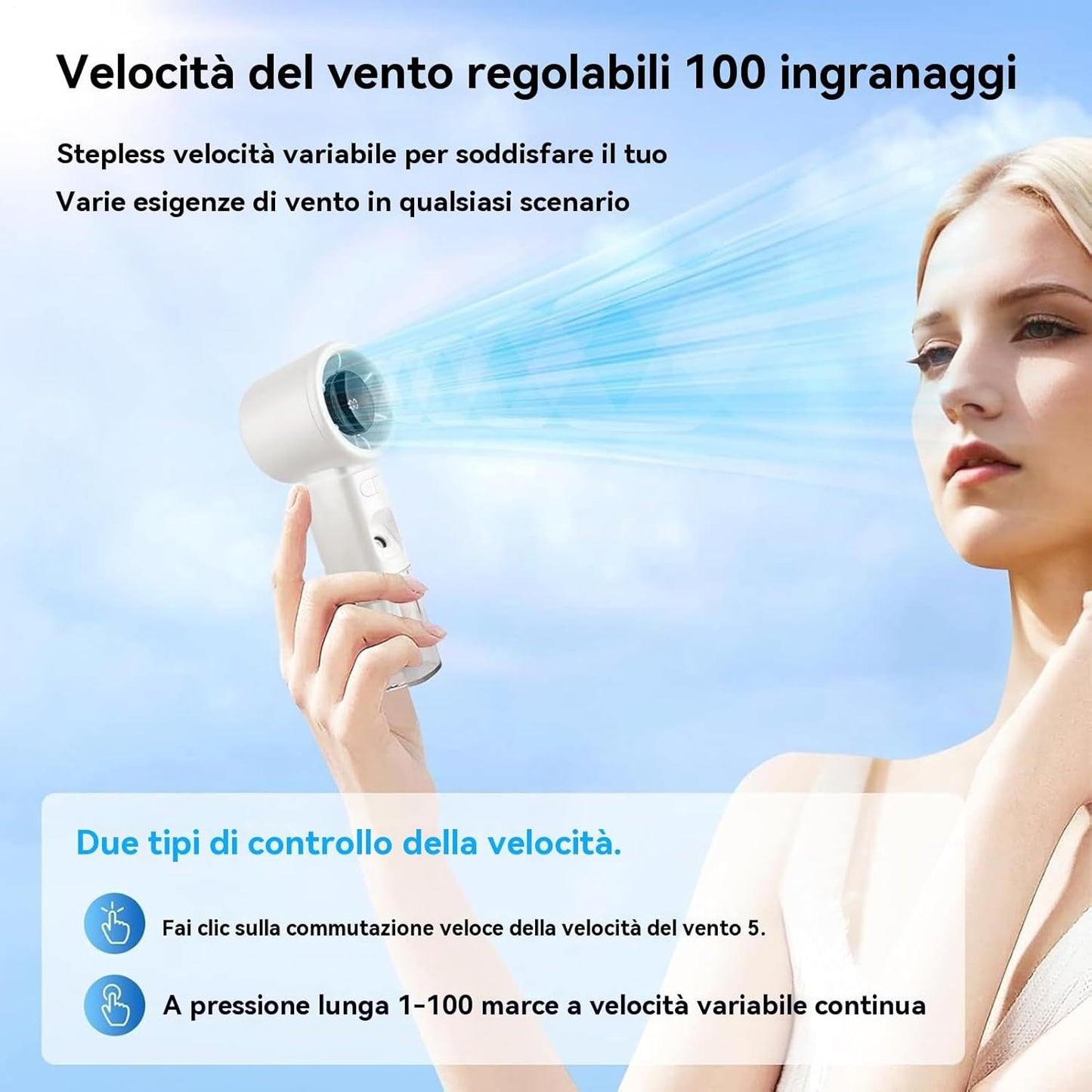 Misting Fan, Mini Spray Water Cooling Tool, Digital Display USB Rechargeable, Handheld Mist Fan 2.28x2.24x6.61 inches, For Outdoor Camping Home Makeup Travel Use