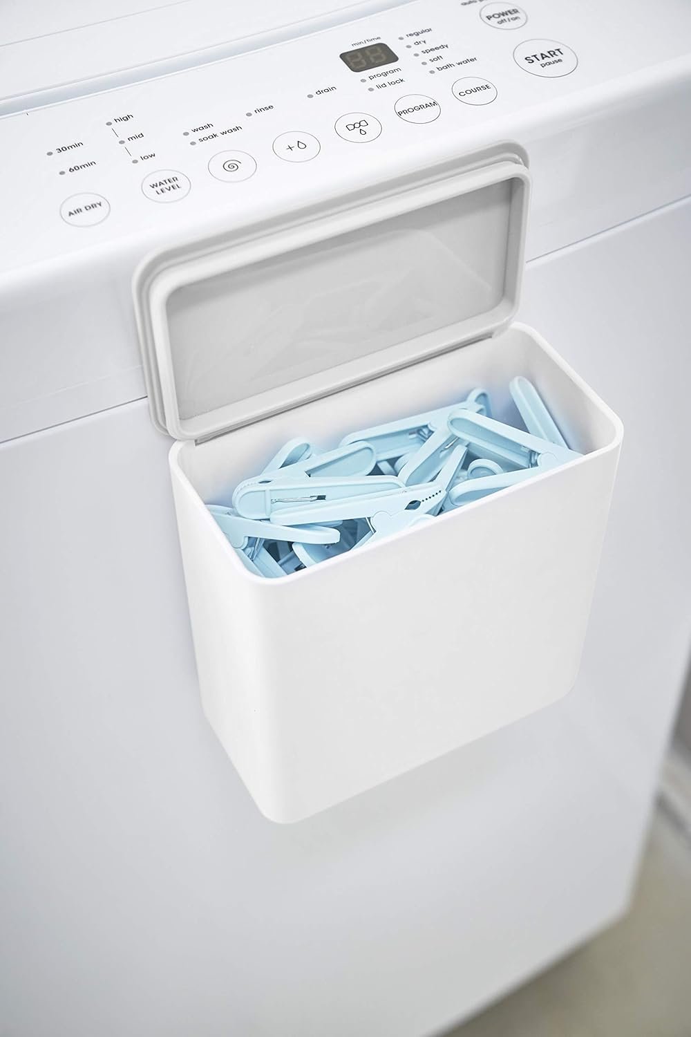 Yamazaki Home Plate Magnetic Detergent Pod Container Closet Storage and Organization Systems, One Size, White