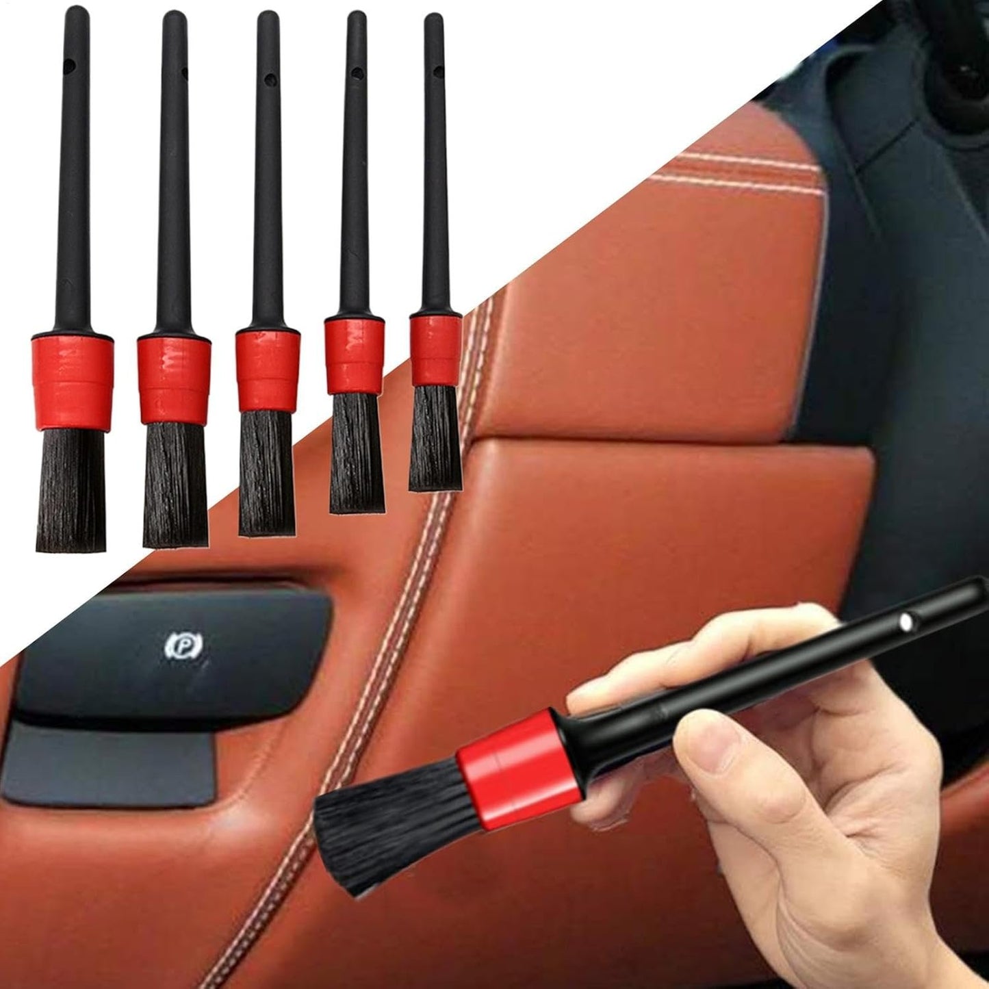 Car Detailing Brush, Ultra Soft Bristle Car Brushes, Auto Detailing Tools For Cleaning, Interior Cleaning Brush Set, Dashboard Cleaning Brushes, Upholstery Detail Brush For Cars