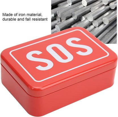 NDNCZDHC Portable Field Survival Storage Kit, Emergency Tool Storage Case for Outdoor Camping, Mini SOS Survival Box